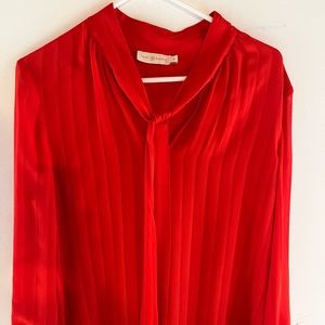 Gorgeous Tory Burch, red blouse.  Size 10.  Worn only twice.